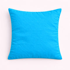 Hand Crafted Cushion Cover – Turquoise | 16"x16" | Poly Cotton | Diamond Quilted Stud Design