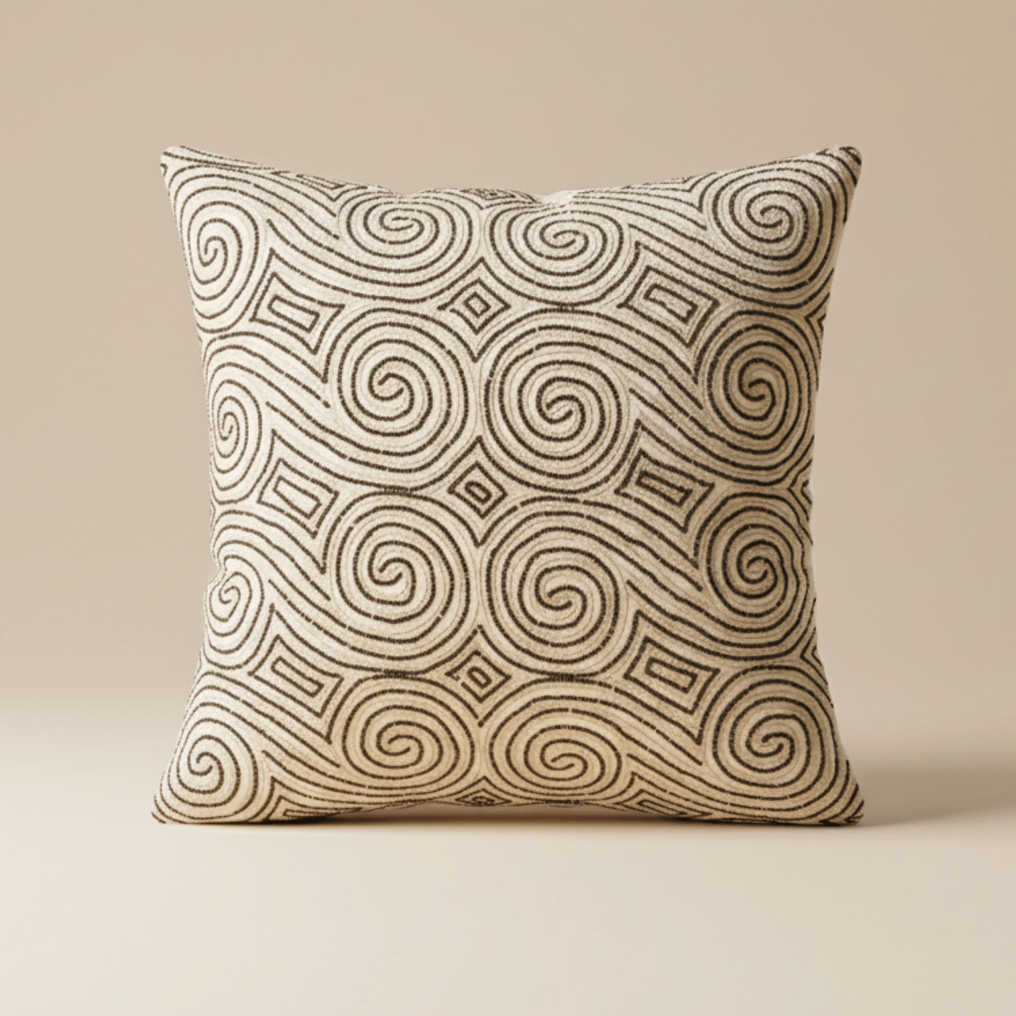 Handcrafted White Cushion Cover – 16"x16", Premium Poly Cotton