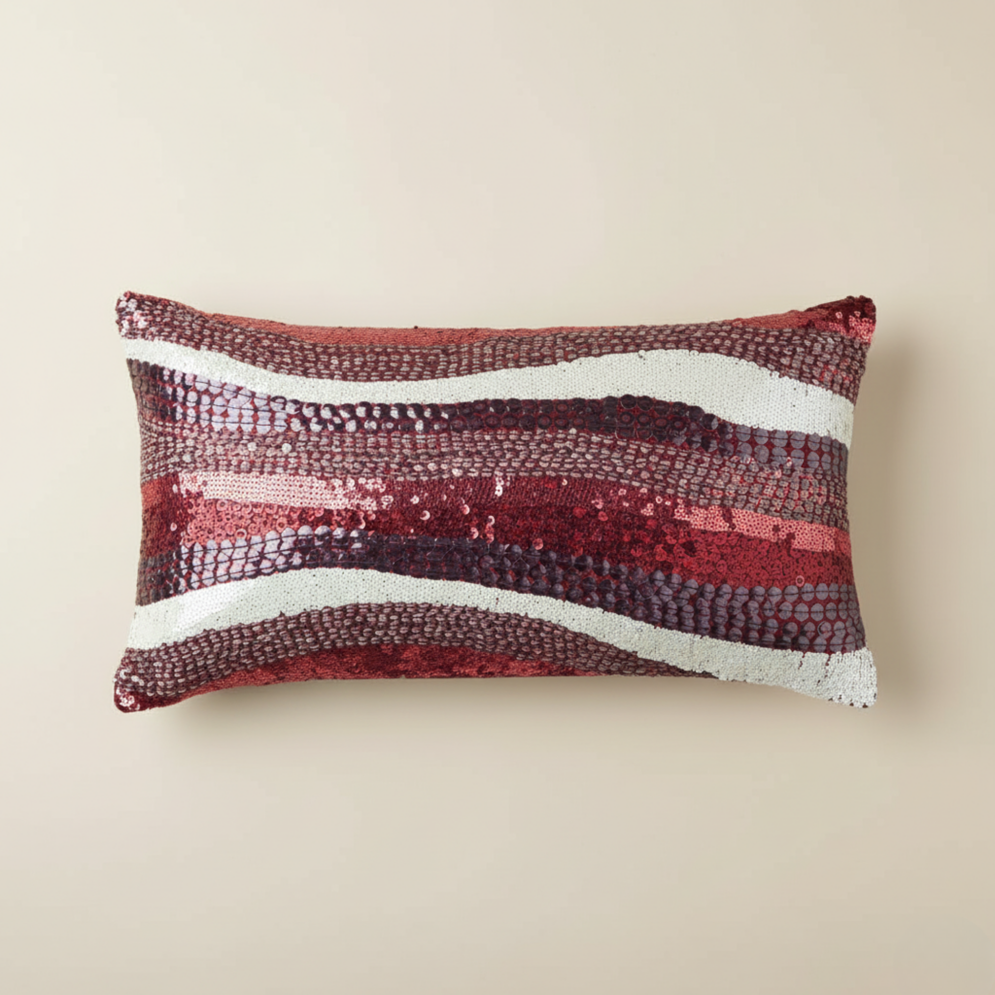 Handcrafted Maroon Bolster Cover – 19"x8" | Premium Poly Cotton