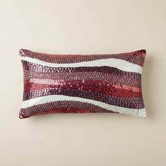 Handcrafted Maroon Bolster Cover – 19"x8" | Premium Poly Cotton