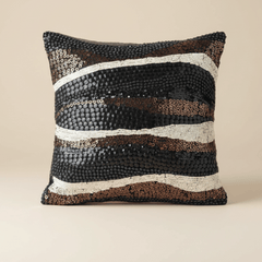 Handcrafted Black Cushion Cover – 16"x16"