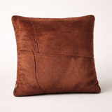 Hand-Crafted Cushion Cover – Brown Silver | 12"x12" | Poly Chenille-Cotton | Elegant Festive Accent