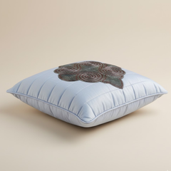 Handcrafted Grey Cushion Cover – 16"x16", Premium Poly Cotton