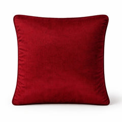 Hand Crafted Cushion Cover – Maroon | 16"x16" | Poly Cotton Fabric | Embroidered Floral Design