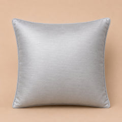 Fabric crafted Cushion Cover – White | 12"x12" | Floral Embroidered Decorative Cushion Cover