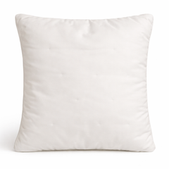 Hand Crafted Cushion Cover – White | 16"x16" | Poly Cotton | Diamond Button Tufted Design