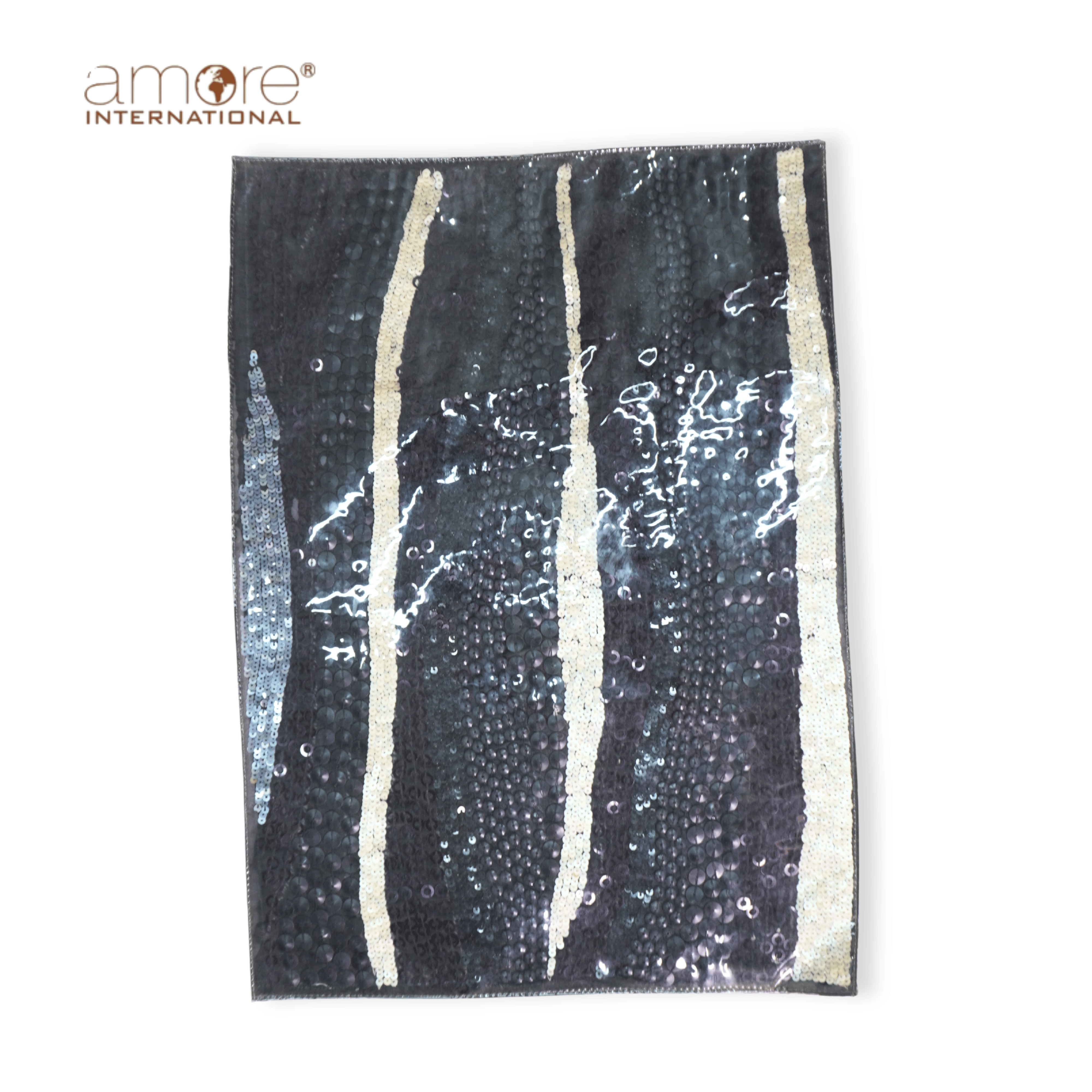 Handcrafted Laminated Placemat – Black, 12"x18"