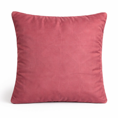 Hand Crafted Cushion Cover – Pink | 16"x16" | Poly Cotton | Diamond Button Tufted Design