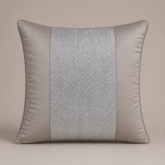 Handcrafted Cushion Cover – Cream White | 16"x16" | Poly-Cotton Matty Fabric | Elegant Textured Center Design