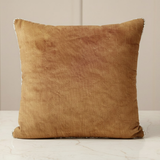 Handcrafted Bronze Cushion Cover – 16"x16" | Intricate Floral & Swirl Embellished Design | Premium Poly Cotton