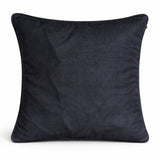 Fabric Crafted Cushion Cover – Black | 16"x16" | Poly Cotton Fabric | Modern Striped Texture Design