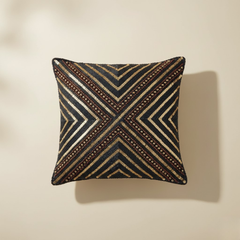 Handcrafted Black Cushion Cover – 12"x12", Premium Poly Cotton