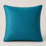 Handcrafted Turquoise Cushion Cover – 16"x16" | Mirror Dot Embroidery | Premium Poly Cotton | Elegant Decorative Accent