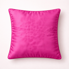 Hand Crafted Cushion Cover – Pink | 12"x12" | Poly Cotton | Embroidered Floral Design