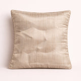 Fabric Crafted Cushion Cover – Camel | 12"x12" | Poly Cotton | Elegant Textured Design