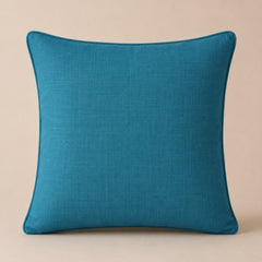 Turquoise Decorative Cushion Cover | 16"x16" Minimal Embroidered Cushion Cover