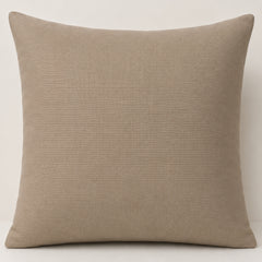 Handcrafted Cushion Cover – Dark Beige | 16"x16" |  Geometric Textured Design