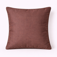 Fabric-Crafted Brown Cushion Cover – 16"x16" | Wave Textured Design | Premium Poly-Cotton
