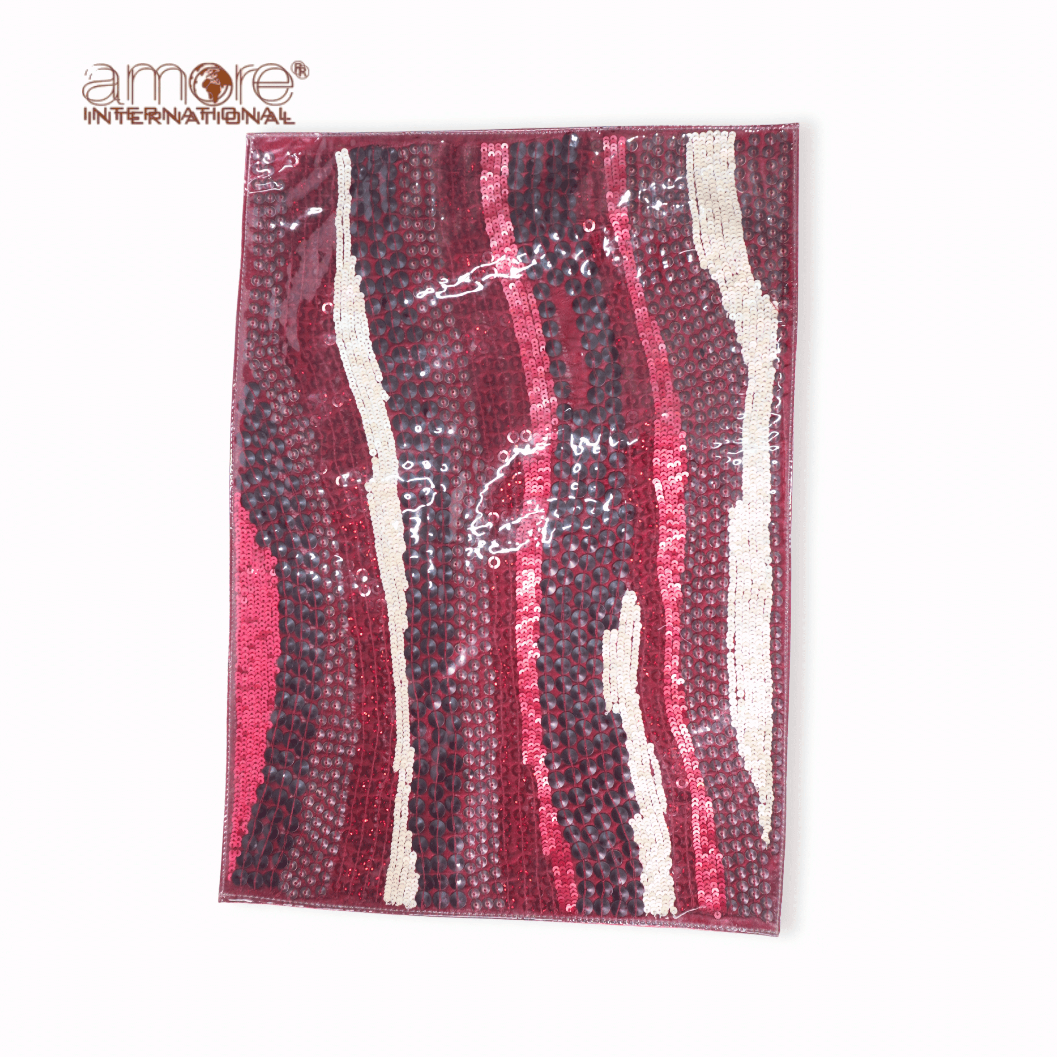 Handcrafted Laminated Placemat – Maroon, 12"x18"