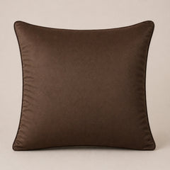 Handcrafted Cushion Cover – Brown Gold | 16"x16" | Poly-Cotton Matty Fabric | Premium Metallic Texture Design