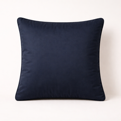 Handcrafted Black Cushion Cover – 12"x12" | Vertical Stripe Embroidery | Premium Poly Cotton