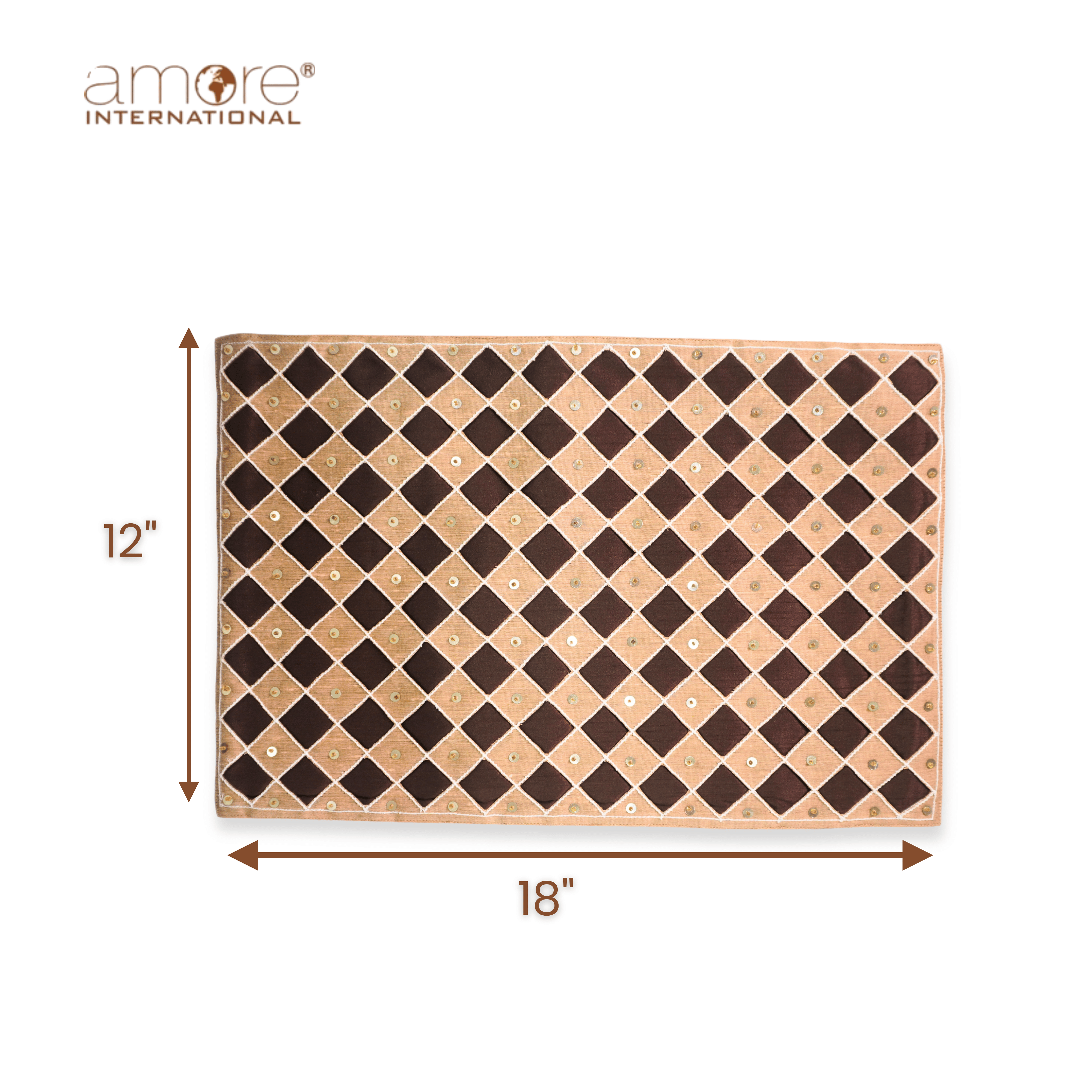 Handcrafted Placemat – Brown, 12"x18
