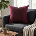 Handcrafted Cushion Cover – Dark Pink | 16"x16" | Poly-Cotton Matty Fabric | Elegant Textured Center Design