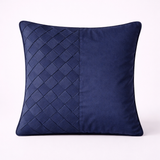 Fabric-Crafted Navy Blue Cushion Cover – 12"x12" | Poly Cotton Fabric | Elegant & Modern