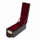 Luxury Leather Jewellery Box with Combination Lock, Removable Velvet Trays & Multi-Compartment Organizer for Rings, Earrings, Necklaces, Bangles, Watches & Accessories (30.48 × 12.95 × 10.16 cm)