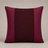 Handcrafted Cushion Cover – Dark Pink | 16"x16" | Poly-Cotton Matty Fabric | Elegant Textured Center Design