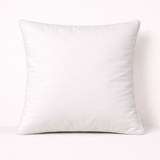 Handcrafted White Cushion Cover – 12"x12" | Vertical Stripe Embroidery | Premium Poly Cotton