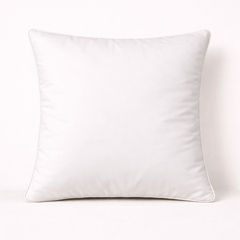 Handcrafted White Cushion Cover – 12"x12" | Vertical Stripe Embroidery | Premium Poly Cotton