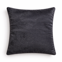 Hand Crafted Cushion Cover – Black | 16"x16" | Poly Cotton | Embroidered Geometric Design
