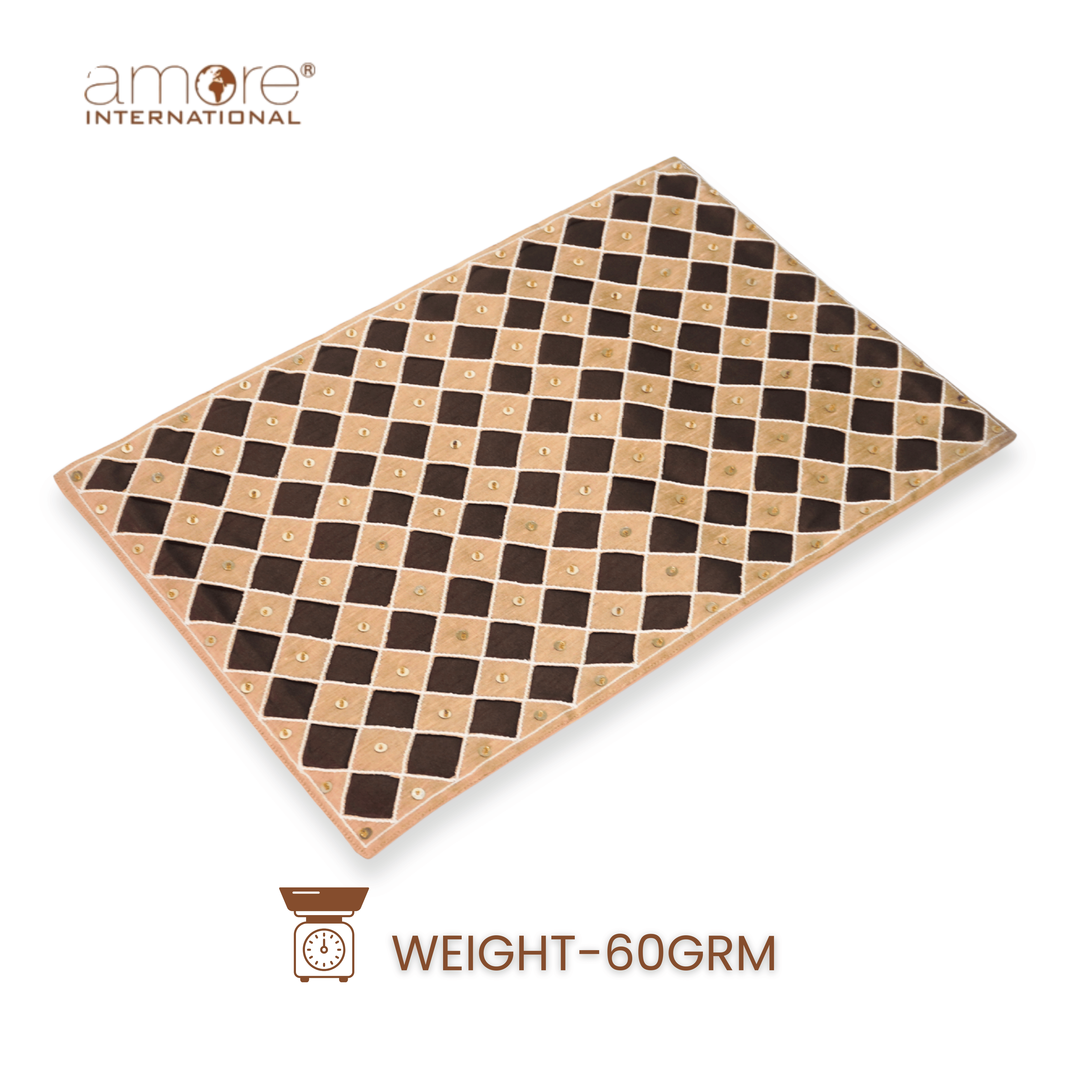 Handcrafted Placemat – Brown, 12"x18