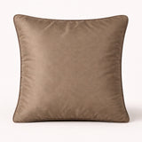 Soil Brown Designer Cushion Cover | 16"x16" | Poly Cotton | Circular Embroidery Cushion Cover for Sofa & Bed