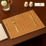Set of - 6/4, Handcrafted Placemat – Beige, 12"x18"
