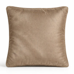 Hand Crafted Cushion Cover – Beige | 16"x16" | Poly Cotton Fabric | Elegant Embroidered Floral Design