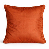 Fabric Crafted Cushion Cover – Burgundy & Beige | 16"x16" | Poly Cotton Fabric | Elegant Striped Texture Design