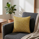 Handcrafted Green Beaded Cushion Cover – 12"x12" | Premium Poly Cotton | Elegant Handcrafted Design
