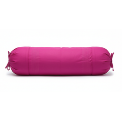 Fabric-Crafted Pink Bolster Cover – 15"x32" | Soft Polyester | Drawstring Closure | Durable & Stylish Design