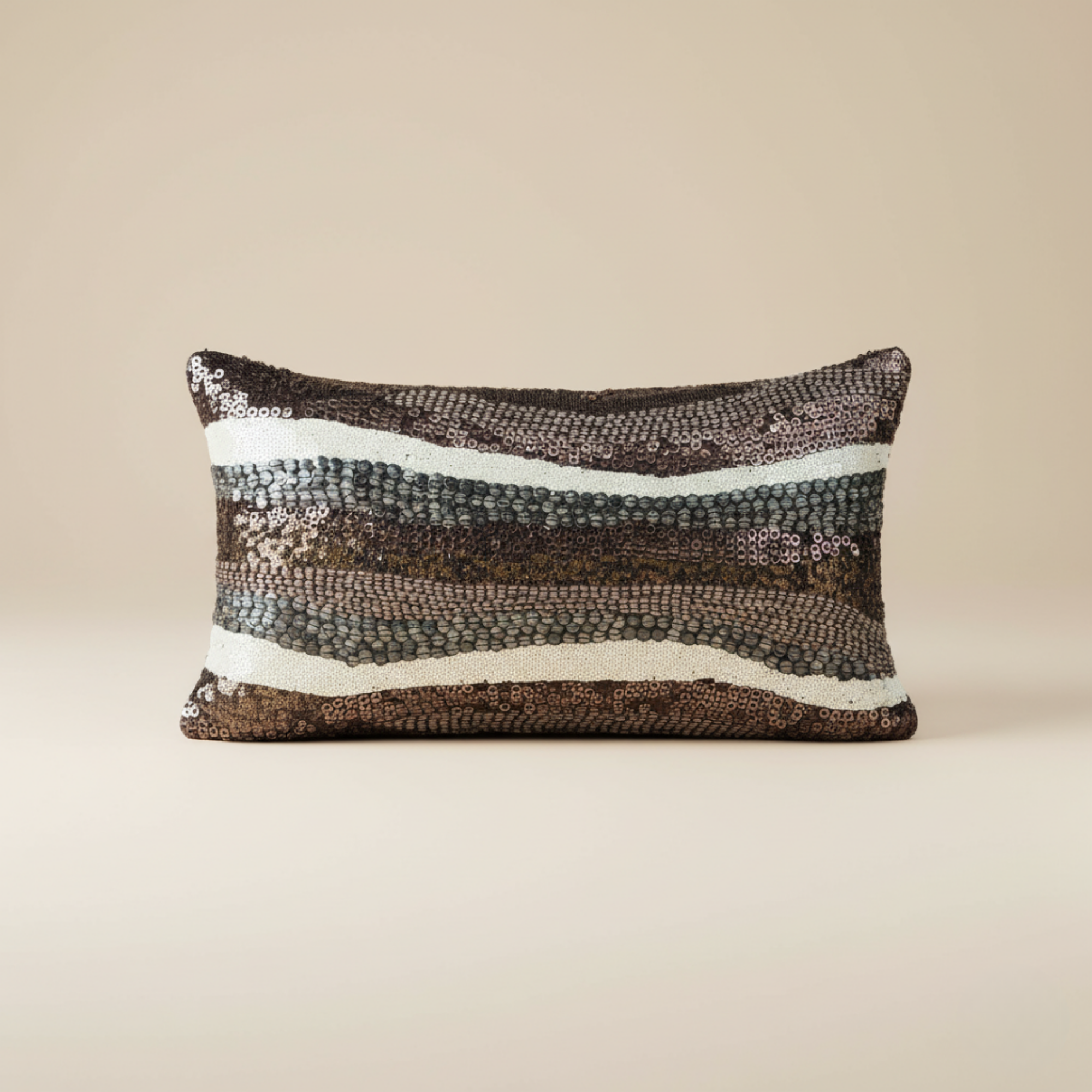 Handcrafted Brown Bolster Cover – 19"x8" | Premium Poly Cotton