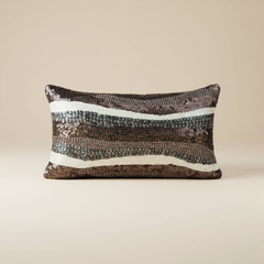 Handcrafted Brown Bolster Cover – 19"x8" | Premium Poly Cotton