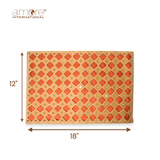Set of - 6/4, Handcrafted Placemat – Beige, 12"x18"
