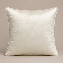 Handcrafted Cushion Cover – Gold | 16"x16" | Poly Chanil-Cotton Fabric | Premium Woven Texture Design