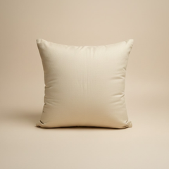 Fabric-Crafted Cream Cushion Cover – 16"x16" | Modern Layered Geometric Texture | Premium Poly Cotton |