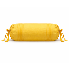 Fabric-Crafted Cylindrical Orange Bolster Cover – 9"x20" | Polyester Fabric | Lightweight & Elegant