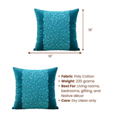 Handcrafted Green Cushion Cover – 16"x16", Premium Poly Cotton
