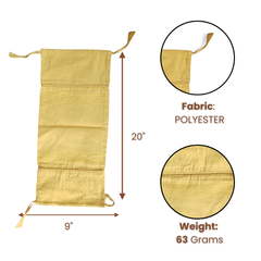 Fabric-Crafted Cylindrical Orange Bolster Cover – 9"x20" | Polyester Fabric | Lightweight & Elegant