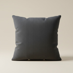 Fabric-Crafted Black Cushion Cover – 12"x12" | Modern Geometric Line Design | Premium Poly Cotton