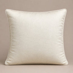 Handcrafted Cushion Cover – Gold Chain | 16"x16" | Poly Chanil-Cotton Fabric | Elegant Stripe Texture Design